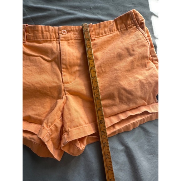Ralph Lauren Sport Girl's Shorts Bottoms Orange 100% Cotton Flat Front Size 12 - Picture 8 of 8